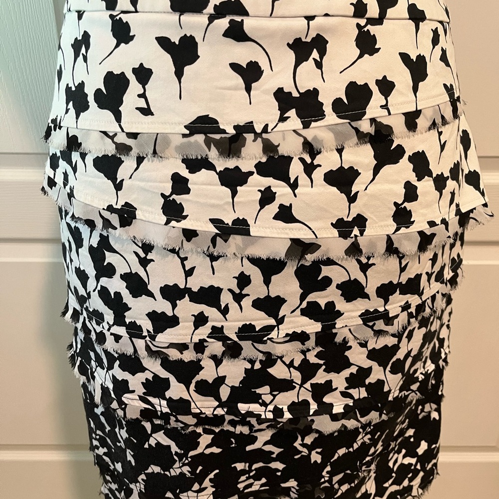Cotton spandex ruffle skirt